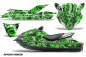 Preview: Psycho Kraken Hintergrund = Schwarz, Designfarbe = Grün für Kawasaki 250X/260X/260LX 2007-2012