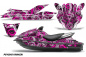 Preview: Psycho Kraken Hintergrund = Schwarz, Designfarbe = Pink für Kawasaki 250X/260X/260LX 2007-2012