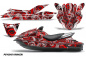 Preview: Psycho Kraken Hintergrund = Schwarz, Designfarbe = Rot für Kawasaki 250X/260X/260LX 2007-2012