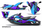 Preview: Retrospective Hintergrund = Lila, Designfarbe = Teal Blau für Kawasaki 250X/260X/260LX 2007-2012