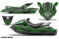Preview: Widow Maker Hintergrund = Schwarz, Designfarbe = Grün für Kawasaki 250X/260X/260LX 2007-2012