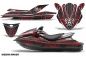 Preview: Widow Maker Hintergrund = Schwarz, Designfarbe = Rot für Kawasaki 250X/260X/260LX 2007-2012