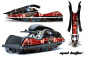 Preview: Mad Hatter Hintergrund = Schwarz, Designfarbe = Rot für Kawasaki 800 SX/SX-R/R 2003-2012