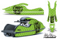 Preview: SilverStar - Reloaded Hintergrund = Grün, Designfarbe = Schwarz für Kawasaki 800 SX/SX-R/R 2003-2012