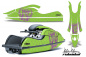 Preview: SilverStar - Reloaded Hintergrund = Grün, Designfarbe = Lila für Kawasaki 800 SX/SX-R/R 2003-2012