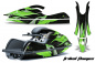 Preview: Tribal Flames Hintergrund = Schwarz, Designfarbe = Grün für Kawasaki 800 SX/SX-R/R 2003-2012