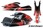 Preview: Tribal Flames Hintergrund = Schwarz, Designfarbe = Rot für Kawasaki 800 SX/SX-R/R 2003-2012