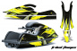 Preview: Tribal Flames Hintergrund = Schwarz, Designfarbe = Gelb für Kawasaki 800 SX/SX-R/R 2003-2012