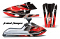 Preview: Tribal Flames Hintergrund = Schwarz, Designfarbe = Rot für Kawasaki K2 650 1986-1995