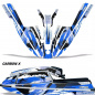 Preview: Carbon-X Blau für Kawasaki 440/550 SX 1982-1995