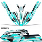 Preview: Carbon-X Teal Blau für Kawasaki 440/550 SX 1982-1995