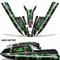 Preview: Mad Hatter Hintergrund = Schwarz, Designfarbe = Grün für Kawasaki 440/550 SX 1982-1995