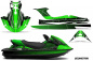 Preview: Geometrik Hintergrund = Schwarz, Designfarbe = Grün für Kawasaki STX15F 2003-2019