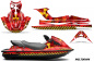 Preview: Meltdown Hintergrund = Rot, Designfarbe = Gelb für Kawasaki STX15F 2003-2019