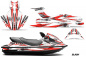 Preview: Slash Hintergrund = Weiß, Designfarbe = Rot für Kawasaki STX15F 2003-2019