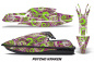 Preview: Psycho Kraken Hintergrund = Lila, Designfarbe = Grün für Kawasaki SX-R SXR JS1500 2017-2022