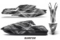 Preview: Quantum Hintergrund = Schwarz, Designfarbe = Weiß für Kawasaki SX-R SXR JS1500 2017-2022