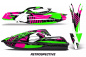 Preview: Retrospective Hintergrund = Pink, Designfarbe = Grün für Kawasaki SX-R SXR JS1500 2017-2022