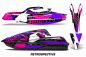 Preview: Retrospective Hintergrund = Pink, Designfarbe = Lila für Kawasaki SX-R SXR JS1500 2017-2022