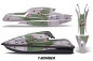 Preview: T-Bomber Army Grün für Kawasaki SX-R SXR JS1500 2017-2022