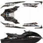 Preview: Psycho Kraken Hintergrund = Schwarz, Designfarbe = Weiß für Kawasaki Ultra 300X/310X 2011-2021