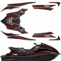 Preview: Widow Maker Hintergrund = Schwarz, Designfarbe = Rot für Kawasaki Ultra 300X/310X 2011-2021