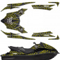 Preview: Widow Maker Hintergrund = Schwarz, Designfarbe = Gelb für Kawasaki Ultra 300X/310X 2011-2021