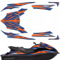 Preview: Zooted Hintergrund = Blau, Designfarbe = Orange für Kawasaki Ultra 300X/310X 2011-2021