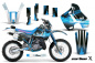 Preview: Carbon-X Blau mit Nummernfeldern für Kawasaki KDX200 1989-1994