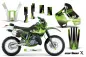 Preview: Carbon-X Grün mit Nummernfeldern für Kawasaki KDX200 1989-1994