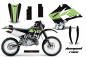 Preview: Diamond Race Hintergrund = Schwarz, Designfarbe = Grün ohne Nummernfeldern für Kawasaki KDX200 1995-2006