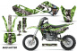 Preview: Mad Hatter Background = Green, Design color = Silver with number plates for Kawasaki KLX110 2002-2009