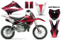 Preview: Carbon-X Red with number plates for Kawasaki KLX110 2010-2021