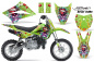 Preview: Ed-Hardy - Lovekills Green with number plates for Kawasaki KLX110 2010-2021