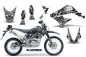 Preview: Skulls N Hammers Weiß ohne Nummernfeldern für Kawasaki KLX125 D-Tracker 2010-2016