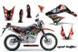 Preview: Mad Hatter Hintergrund = Rot, Designfarbe = Schwarz mit Nummernfeldern für Kawasaki KLX125 D-Tracker 2010-2016