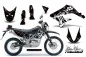 Preview: SilverStar - Reloaded Hintergrund = Schwarz, Designfarbe = Weiß mit Nummernfeldern für Kawasaki KLX125 D-Tracker 2010-2016