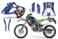 Preview: Bone Collector Blau ohne Nummernfeldern für Kawasaki KLX250 1998-2003