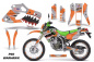 Preview: P40-Warhawk Orange mit Nummernfeldern für Kawasaki KLX250 1998-2003