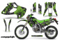 Preview: Camoplate Grün mit Nummernfeldern für Kawasaki KLX250 1998-2003