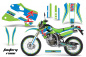 Preview: Factory Race Grün mit Nummernfeldern für Kawasaki KLX250 1998-2003