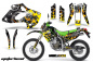 Preview: Motorhead Schwarz mit Nummernfeldern für Kawasaki KLX250 1998-2003