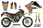 Preview: Ed-Hardy - Pirates Gelb mit Nummernfeldern für Kawasaki KLX250 2004-2007