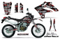 Preview: SilverStar - Silverhaze Hintergrund = Schwarz, Designfarbe = Rot ohne Nummernfeldern für Kawasaki KLX250 2004-2007