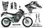 Preview: SilverStar - Silverhaze Hintergrund = Schwarz, Designfarbe = Weiß ohne Nummernfeldern für Kawasaki KLX250 2004-2007