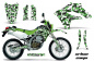 Preview: Urban Camo Grün ohne Nummernfeldern für Kawasaki KLX250 2004-2007