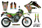 Preview: Ed-Hardy - Pirates Grün mit Nummernfeldern für Kawasaki KLX250 2004-2007