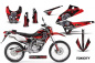 Preview: Toxicity Hintergrund = Schwarz, Designfarbe = Rot ohne Nummernfeldern für Kawasaki KLX250 2008-2018