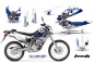 Preview: Toxicity Hintergrund = Weiß, Designfarbe = Blau ohne Nummernfeldern für Kawasaki KLX250 2008-2018