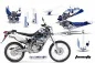 Preview: Toxicity Hintergrund = Weiß, Designfarbe = Blau ohne Nummernfeldern für Kawasaki KLX250 2008-2018